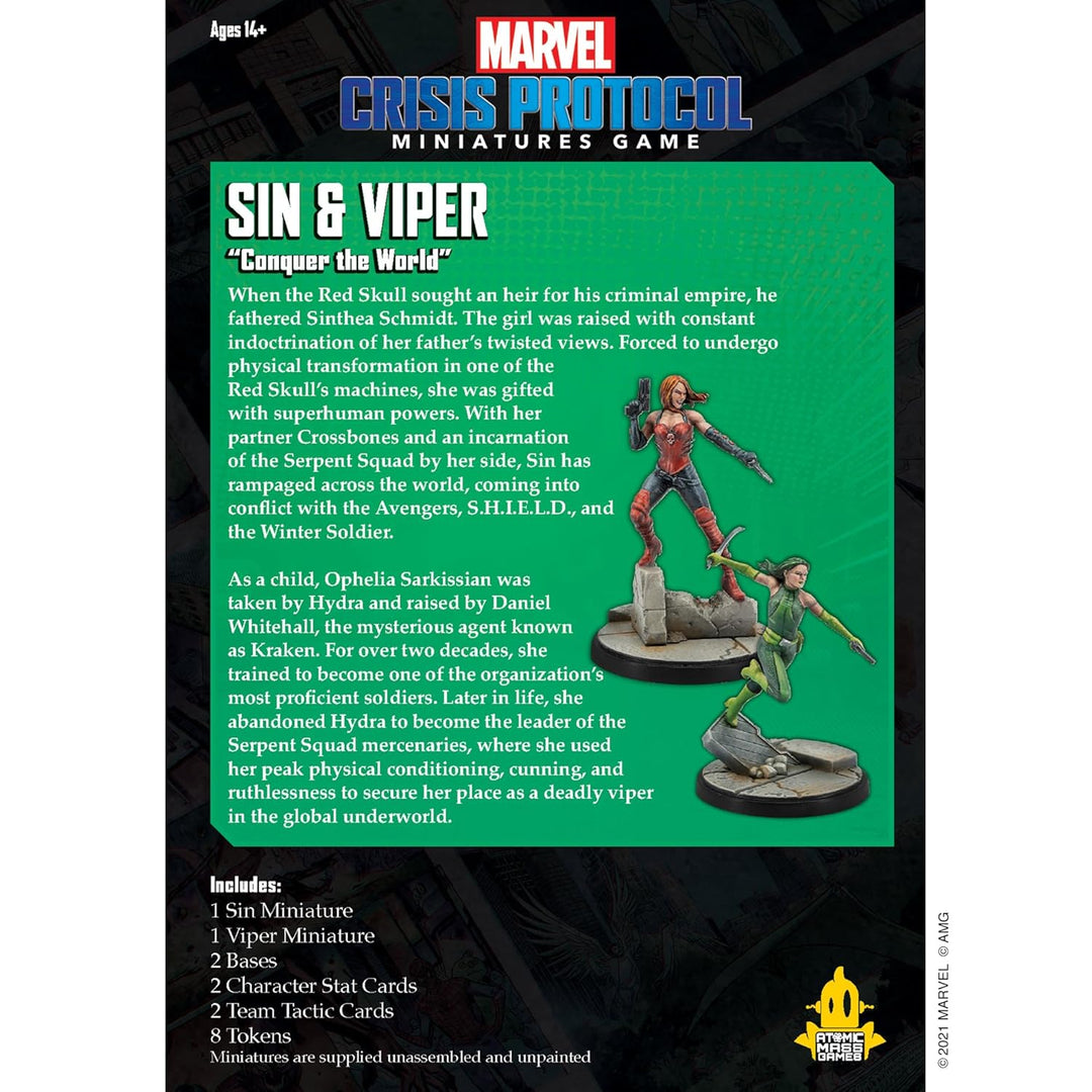 Atomic Mass Games Fantasy Flight Games - Marvel Crisis Protocol: Sin and Viper Character Pack - Mini