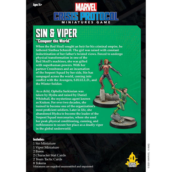 Atomic Mass Games Fantasy Flight Games - Marvel Crisis Protocol: Sin and Viper Character Pack - Mini