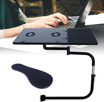 Acesunny Stuhl-Arm-Klemmstütze Laptop-Halter Stuhl-Armlehne Tastatur Multifunctoinal Full Motion Stu