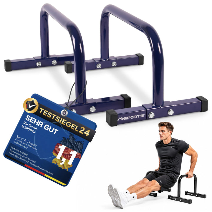 MSPORTS Low Fitness Parallettes Minibarren Professional LxBxH: 60x35x29 cm| Push-Up Bars Liegestützg
