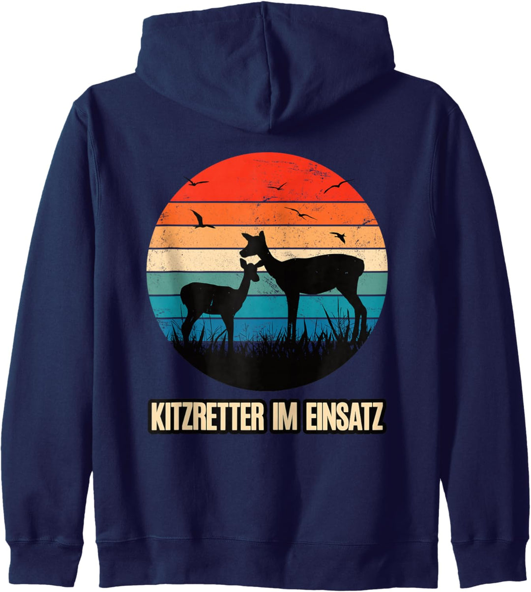 Kitzretter im Einsatz Rehkitz Retter Kitzrettung Rehbock Reh Kapuzenjacke