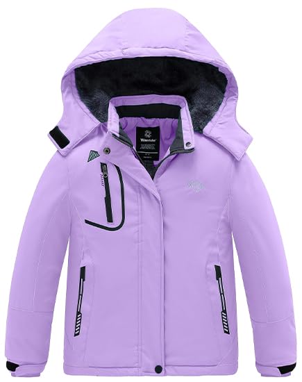 Wantdo Mädchen Berg Ski Jacke Warmer Winter Fleece Mäntel Wasserdichter Atmungsaktive RegenMäntel Ou