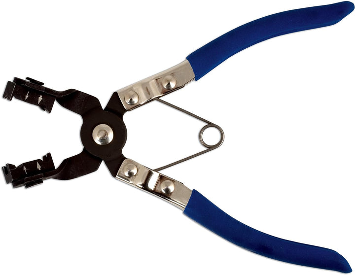 Laser 4231 4231 Schlauchkle mmenzange - Schwenkkopf, Abgewinkelte Backen