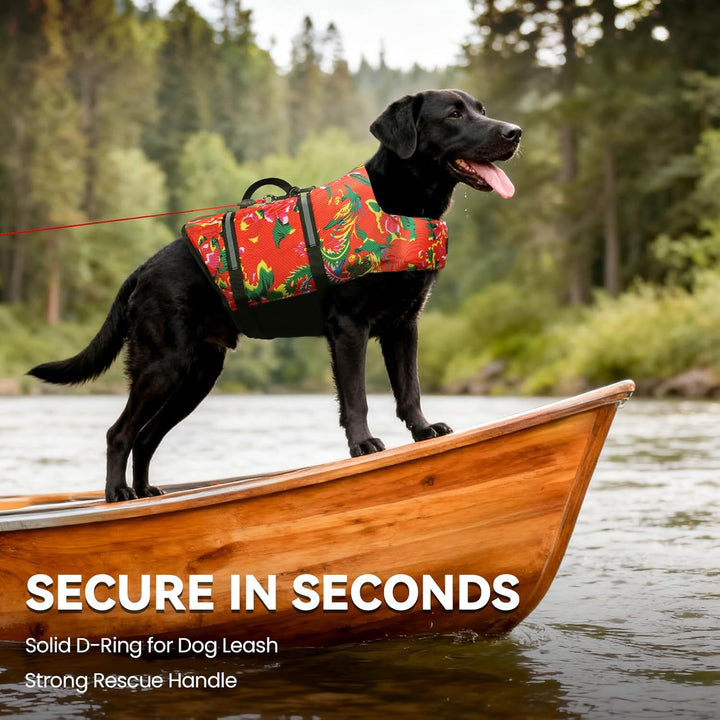 VIVAGLORY Rip Stop Schwimmweste Hund, Hundeschwimmweste, Schwimmhilfe & Auftrieb, Rettungsweste Hund