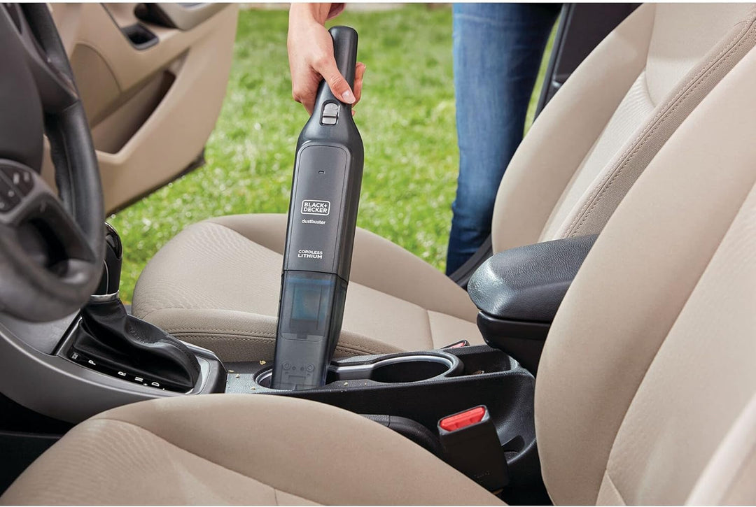 BLACK+DECKER Akku-Handstaubsauger Dustbuster Slim HLVC320J11 (12V, 2.0Ah, beutellos & kabellos, mit