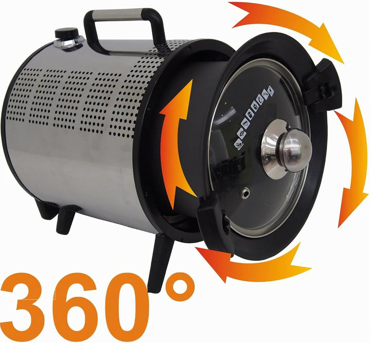 Syntrox 5 l Kleiner Mini Backofen Rotierend Satale | Miniofen | Selbstdrehend, Edelstahl, 690 Watt,