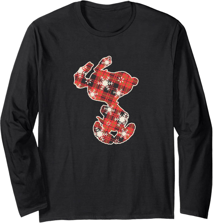 Peanuts Snoopy Feiertagsplaid Langarmshirt