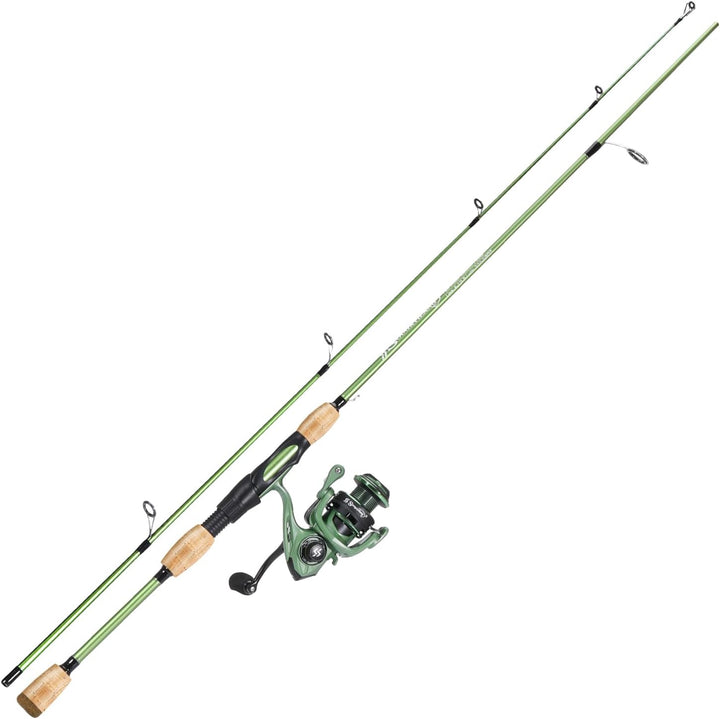 Sougayilang Angelrute Reel Combos, Graphit 2Pc Rohlinge Angelrute mit Casting & Spinnrolle, Edelstah