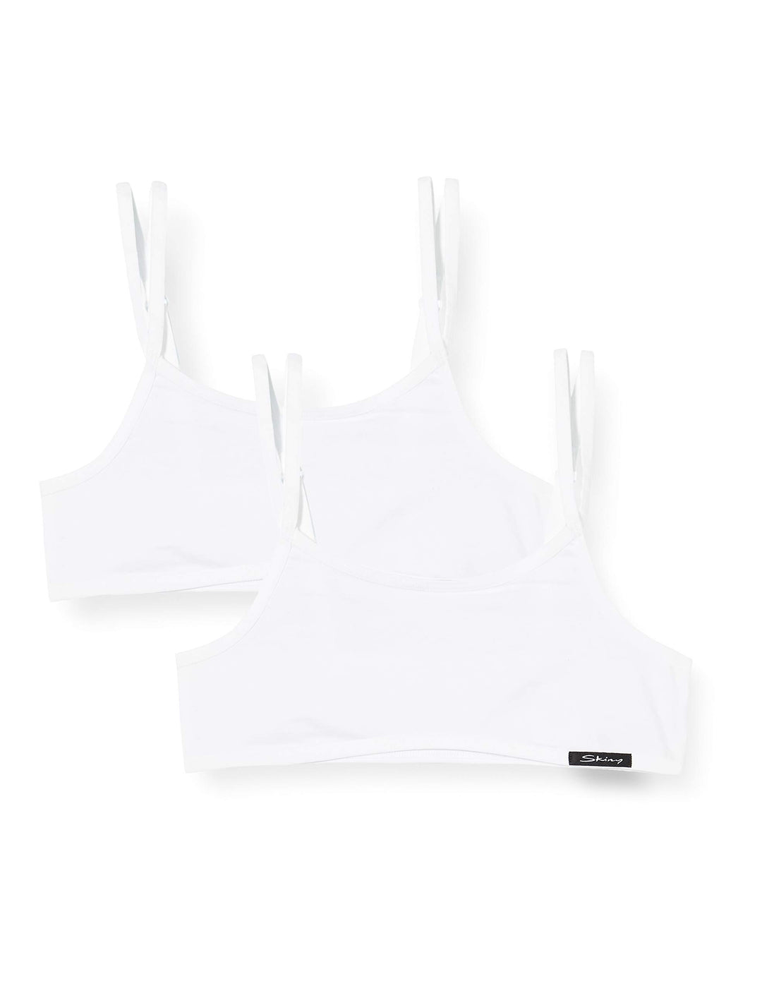 Skiny Mädchen T-Shirt-BH (2er Pack) 140 Weiss, 140 Weiß