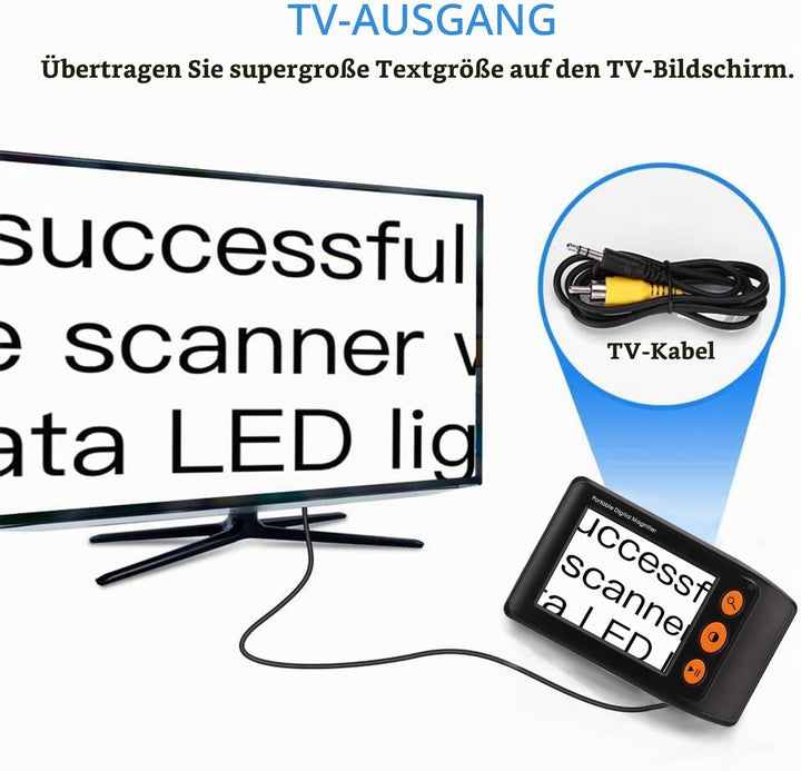 Digitale Videolupe, Hand-Digital-Videolupe Mit 3,5-Zoll-LCD, 2- Bis 25-fachem Zoom Für Verbesserte L