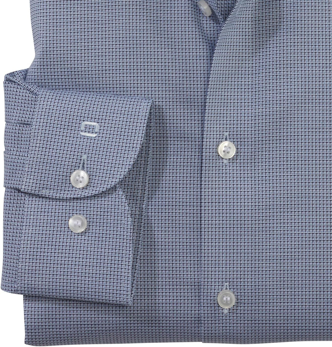 OLYMP Herren Businesshemd Langarm Level Five,Einfarbig,Body fit,New York Kent-2 38 Bleu 11, 38 Bleu