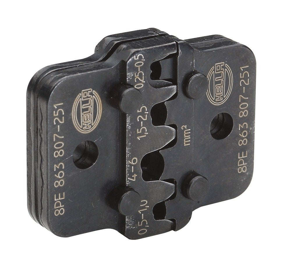 HELLA - Crimpzangeneinsatz - Metall - schwarz - Ø von: 0.25mm - Ø bis: 6.0mm - Profi,Typ I & III - 8