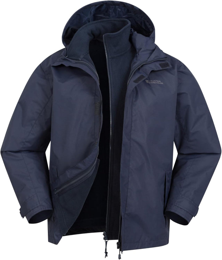 Mountain Warehouse Fell 3-in-1 Herren-Outdoor-Jacke - wasserdichte, atmungsaktive Regenjacke, Multif