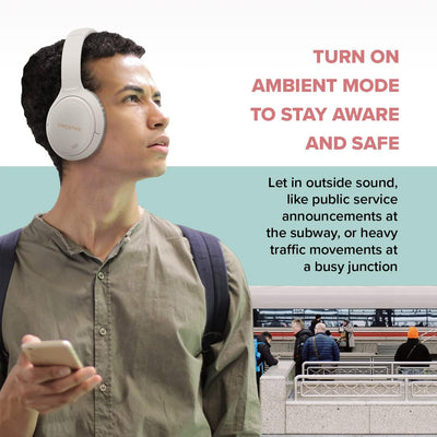 CREATIVE Zen Hybrid Wireless Over-Ear-Kopfhörer mit hybrider Active Noise Cancellation, Ambient Modu