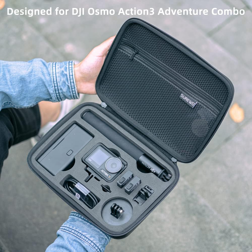 SUREWO Surface-Waterproof DJI Action 4 Carrying Case, tragbare Reisetasche kompatibel mit DJI Osmo A