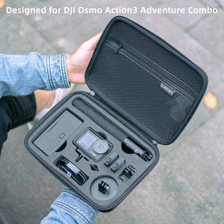 SUREWO Surface-Waterproof DJI Action 4 Carrying Case, tragbare Reisetasche kompatibel mit DJI Osmo A