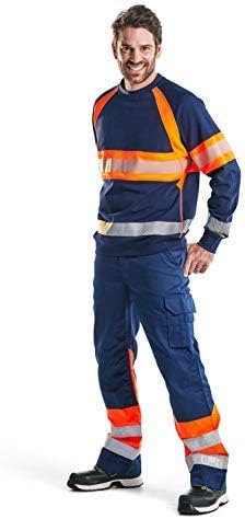 Blakläder Unisex Hi Vis Sweater Sweater High-Vis Grösse M in Marineblau/gelb L Marineblau/Orange, L