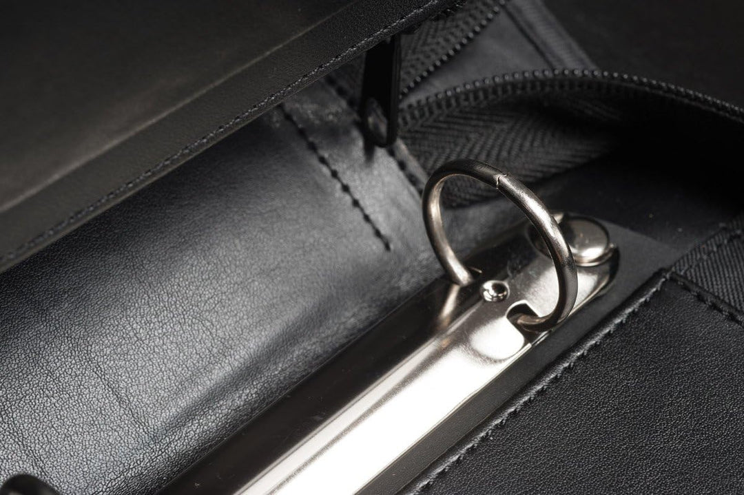 Filofax Metropol Personal Organiser für Papier (35 x 171 mm, mit Reissverschluss), schwarz, schwarz