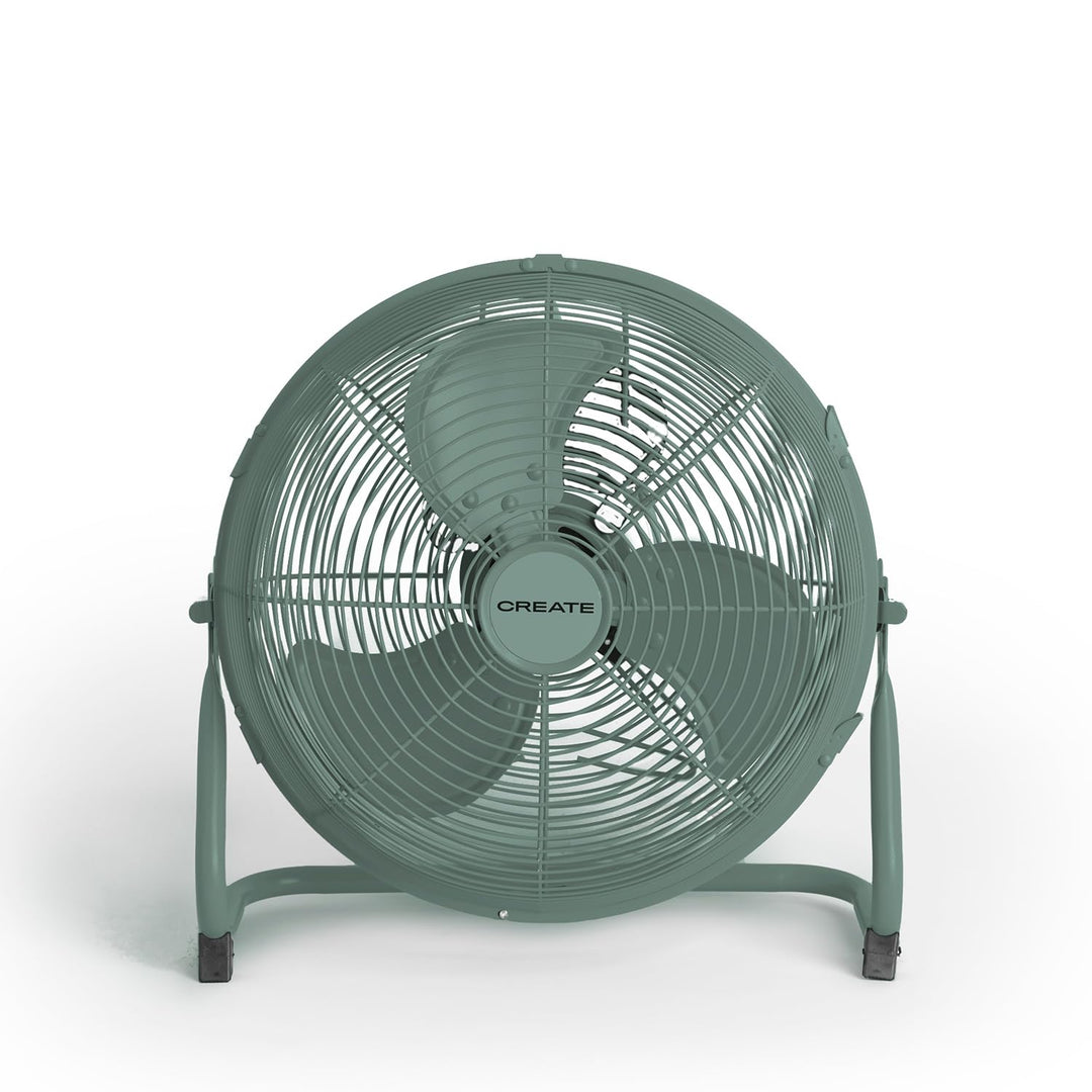 CREATE / AIR FLOOR RETRO/Industrieller Bodenventilator/Grün-Sage Ventilator, 12 Zoll, starker Luftst