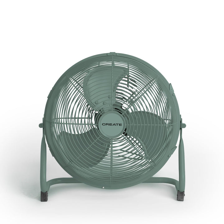 CREATE / AIR FLOOR RETRO/Industrieller Bodenventilator/Grün-Sage Ventilator, 12 Zoll, starker Luftst
