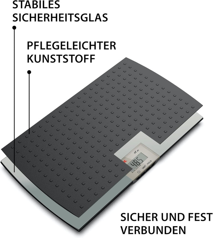 ADE Digitale Tierwaage Hundewaage für Hunde und Katzen (bis 65 cm Rückenlänge), Plattformwaage, Vete