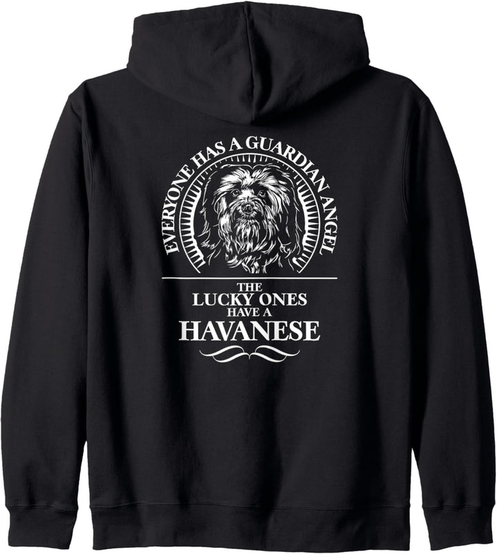 Havanese Guardian Angel Schutzengel Havaneser Hundespruch Kapuzenjacke