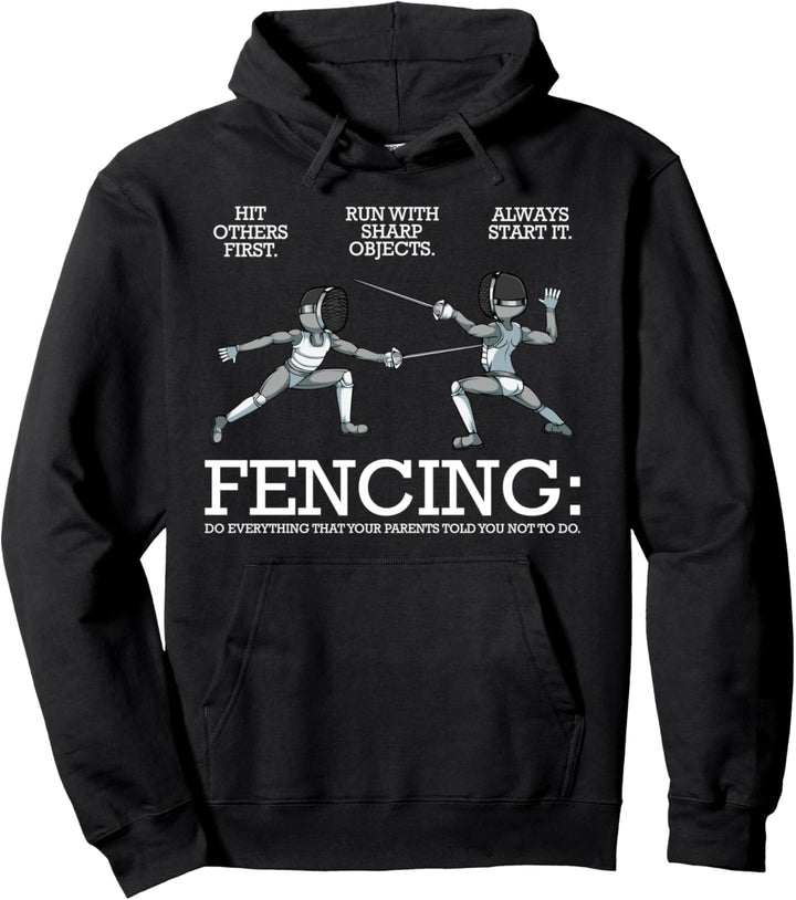 Lustiges Fechter Fechten Fechtsport Fencing Geschenk Pullover Hoodie