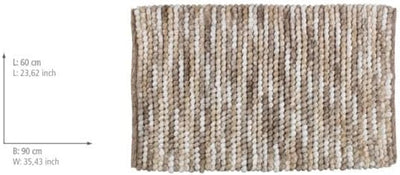 WENKO Badteppich Urdu Taupe, Badematte, sicher, weich,