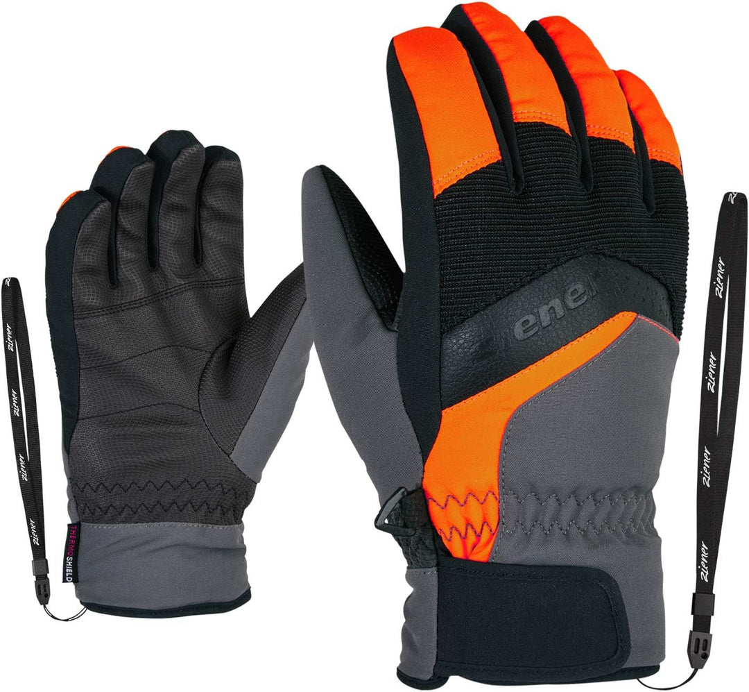 Ziener Unisex Kinder Labino Skihandschuhe 4.5 new orange.magnet, 4.5 new orange.magnet
