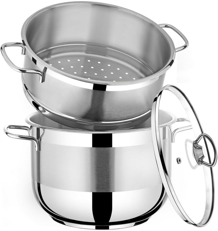 Urban Living Couscoussiere 6 Liter Edelstahl Couscous Topf Damfgarer Couscoustopf