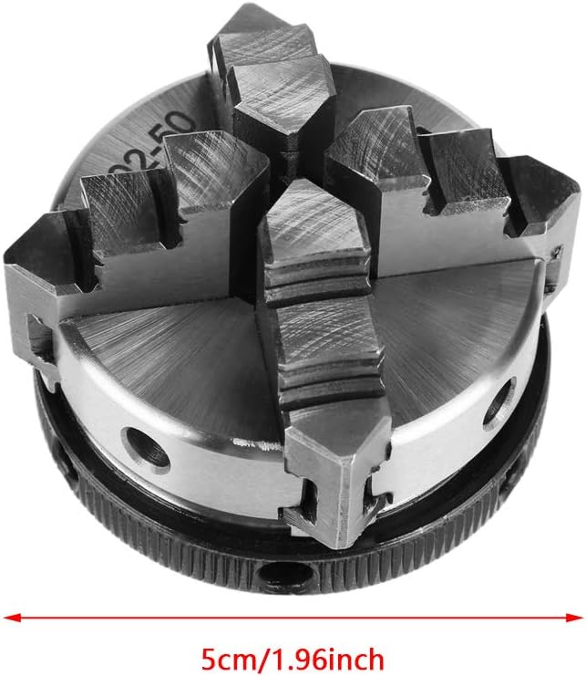 4 Backen Drehfutter, 50 mm K02-50 Mini Selbstzentrierendes Drehfutter mit M14-Gewinde zur,anuellen M