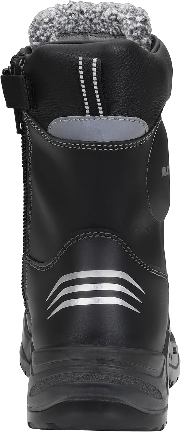 ELTEN Sicherheitsschuhe JOSCHI ESD S3 CI, Damen und Herren, Winterstiefel, warm, Schwarz, Aluminiumk