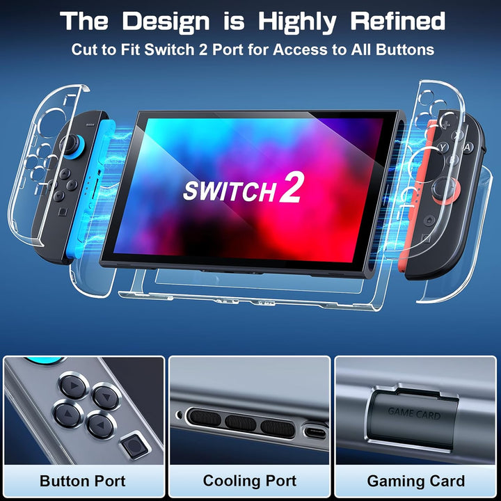 Fenolical 14-in-1-Zubehörset Kompatibel mit Nintendo Switch 2, Tasche Schutzhüllen für Switch 2, Sch