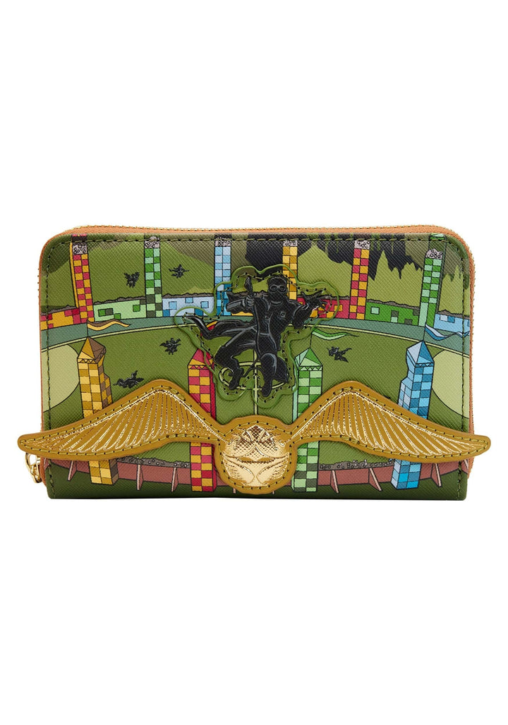 Loungefly Harry Potter Purse Golden Snitch Nue offiziell Grün Zip Around One Size Einheitsgrösse, Ei