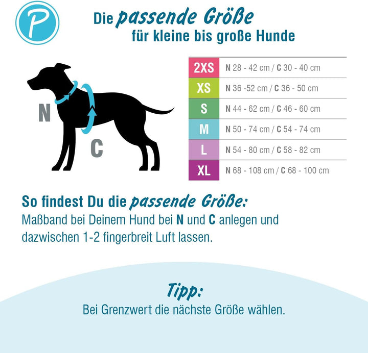 Petlando Hundegeschirr leicht anzulegen, Ohne Über-Kopf-Ziehen, Brustgeschirr stufenlos verstellbar,