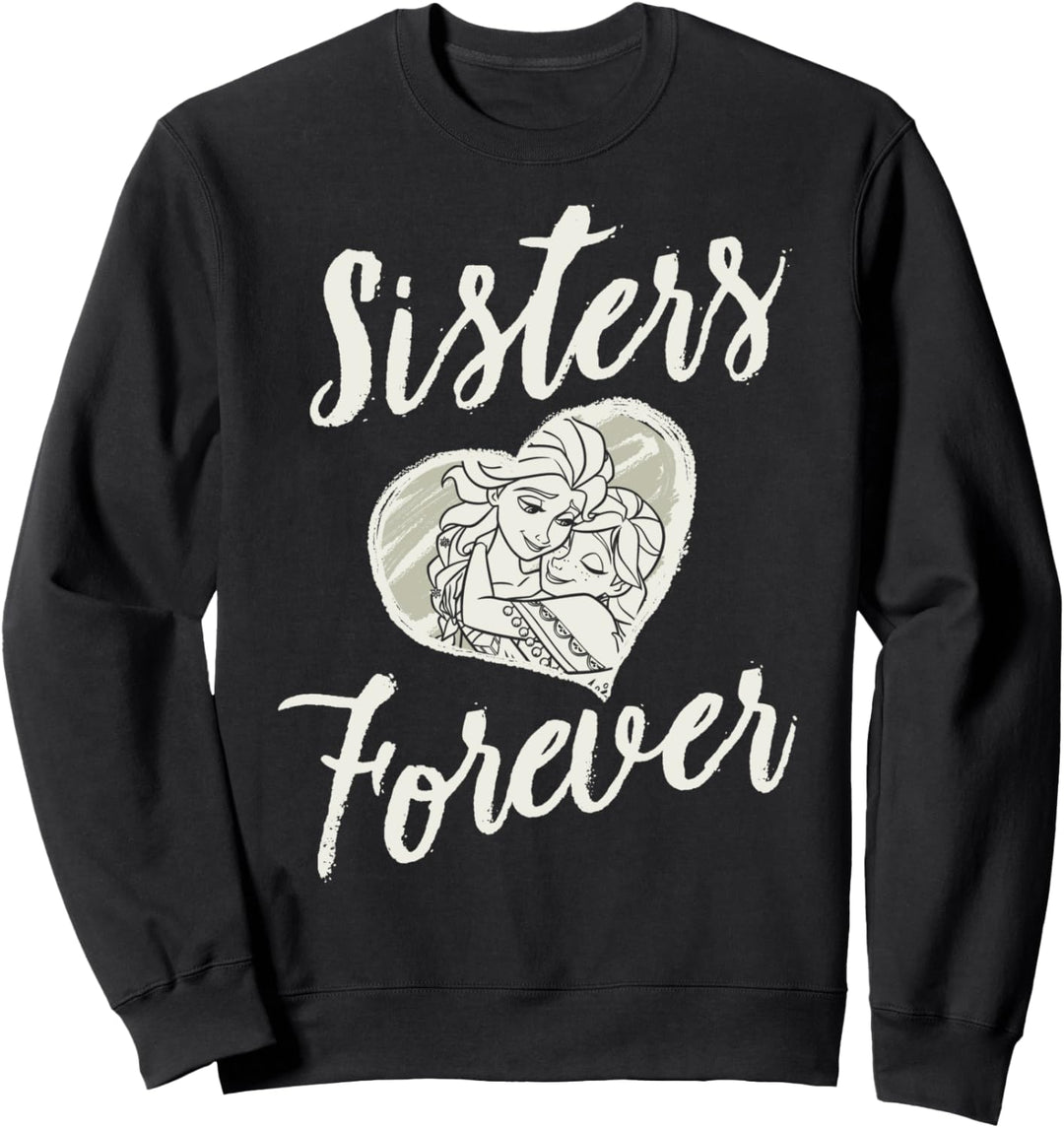 Disney Frozen Elsa And Anna Sisters Forever Heart Portrait Sweatshirt