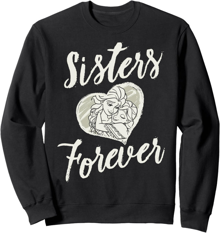 Disney Frozen Elsa And Anna Sisters Forever Heart Portrait Sweatshirt