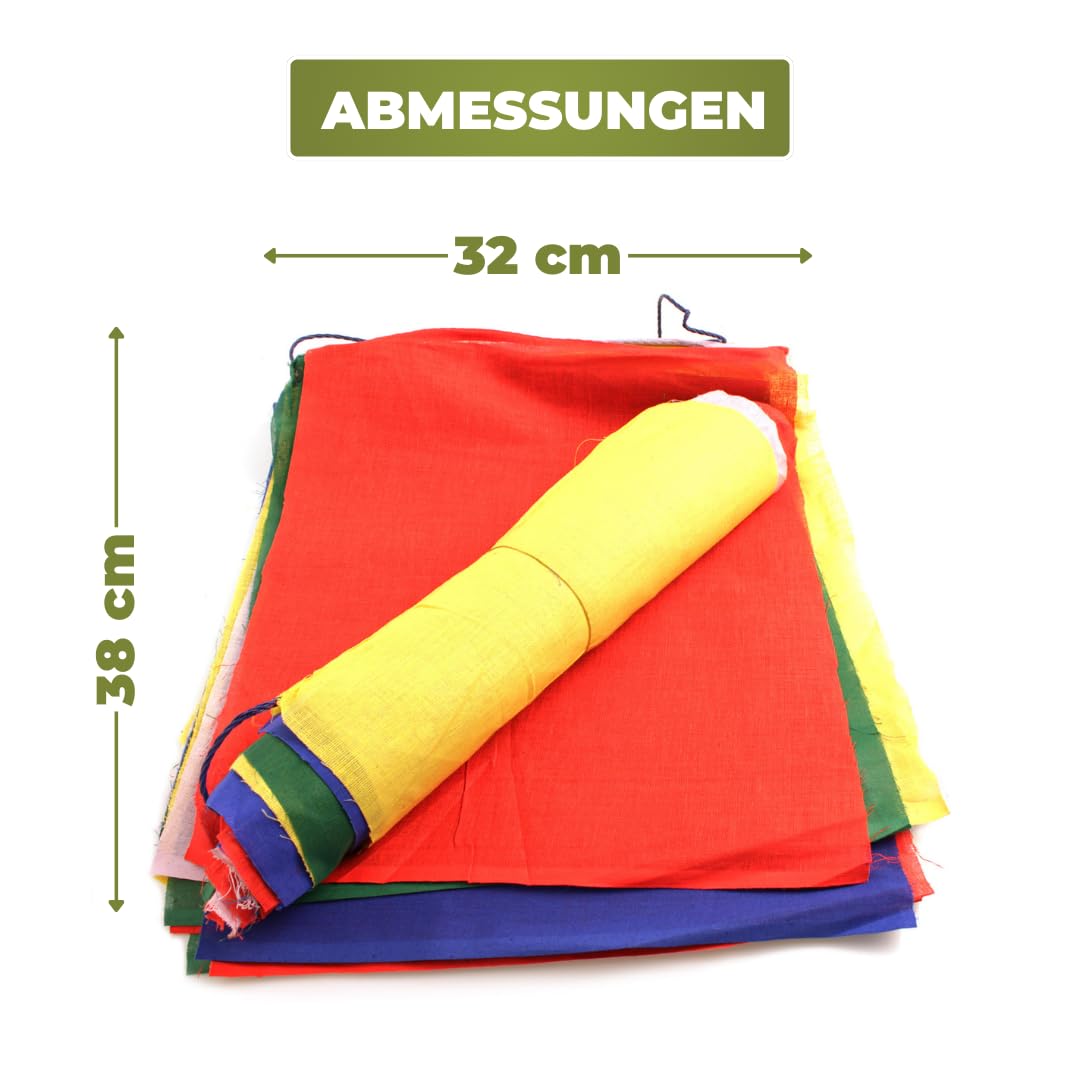YAKEBA | Wunschfahnen traditionell - 10,00 Meter | 30 Fähnchen (je 32x38cm) | 100% Baumwolle | Stoff