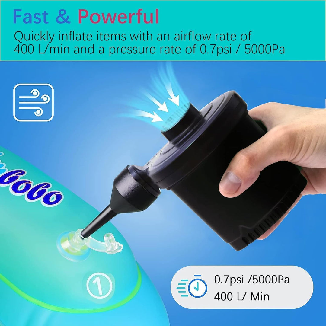 Elektrische Luftpumpe, 4000mAh Tragbare Luftpumpe mit Schnelles Aufblasen/Entleeren Mini Luftmatratz
