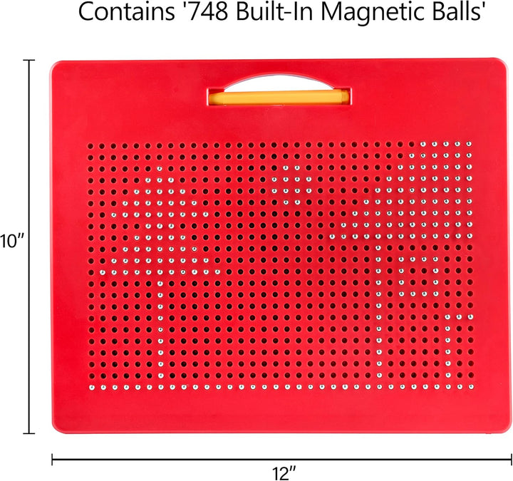 Playmags Magna Zeichenbrett - Lustiges Entwurf und Zeichenfach mit Integrierten Magnetkugeln (748),