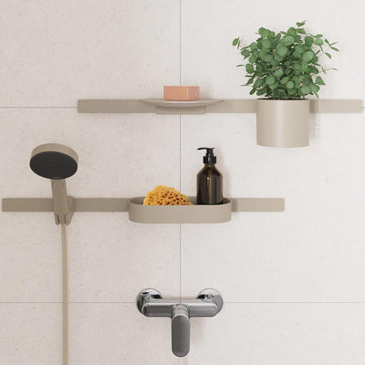 hansgrohe WallStoris Planet Edition - Ablagekorb, Duschablage ohne bohren, Duschkorb ohne bohren, Ba