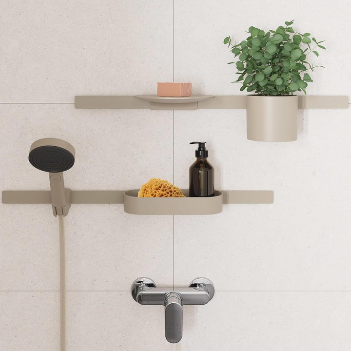 hansgrohe WallStoris Planet Edition - Duschablage ohne bohren, Duschregal, Ablage für Waschtisch, Ba