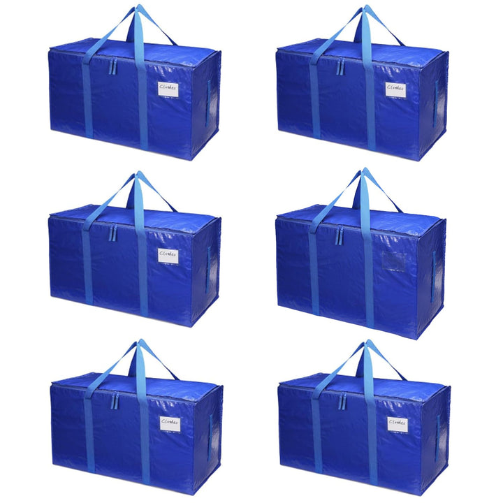 6er-Pack Transporttasche Königsblau, 84L Umzugstasche (69x27x45cm) - Strapazierfähige Umzugstaschen