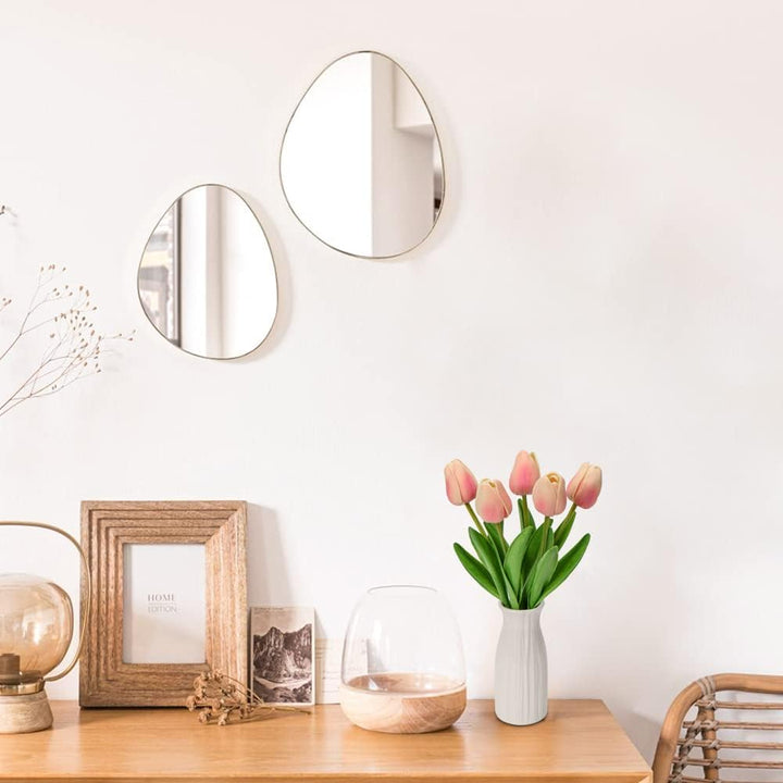 Kunstblumen Künstliche Tulpen Blumen Wie Echt Real Touch Tulpen, Höhe 30 cm, mit Vase aus Keramik, D