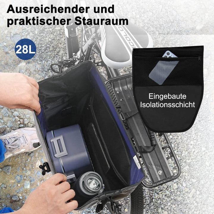 toptrek Fahrradtasche Gepäckträger, Wasserdicht Fahrradtaschen für Gepäckträger mit Schnalle der Neu