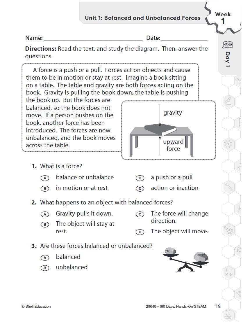 180 Days: Hands-On STEAM: Grade 3 (180 Days of Practice), Paperback