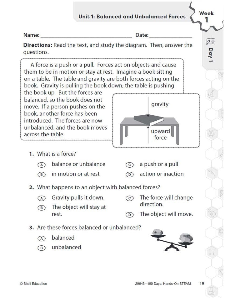 180 Days: Hands-On STEAM: Grade 3 (180 Days of Practice), Paperback