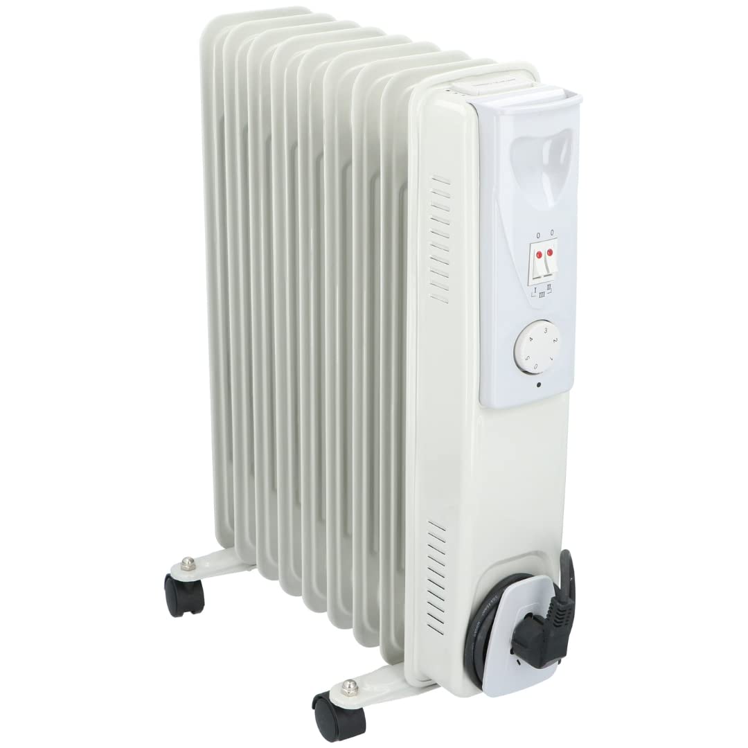 alpina Heizkörper Ölradiator 2000W – Elektro Heizkörper mit Thermostat – Radiator Heizung Elektrisch