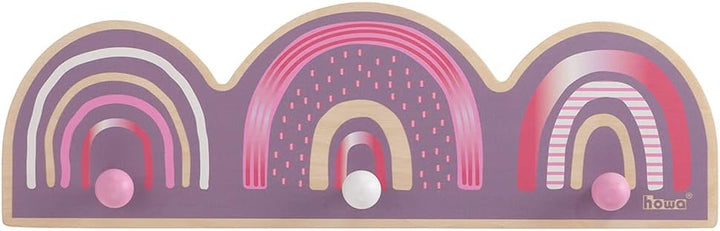 howa Wandgarderobe Garderobe rainbow für Kinder aus Holz 8802
