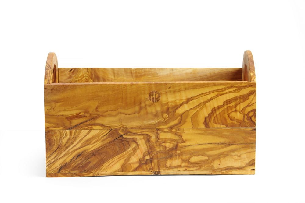 HENDI Brotkasten, aus Olivenholz, Brot-Box, Brotbox, ca. 245x198x(H)194mm